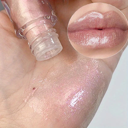 Mirror Waterproof Lip Gloss, Moisturizing Glitter Liquid Lipstick Makeup Long-Lasting Shine in Coral, Pink, and Skin Tones