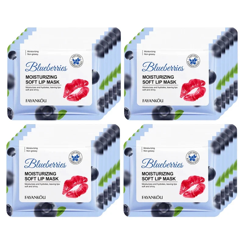 5/10/20pcs Fruit Crystal Collagen Lip Mask Hydrating Lips Moisturizer Plump Cherry Strawberry Lip Patches Lips Plumper Skin Care