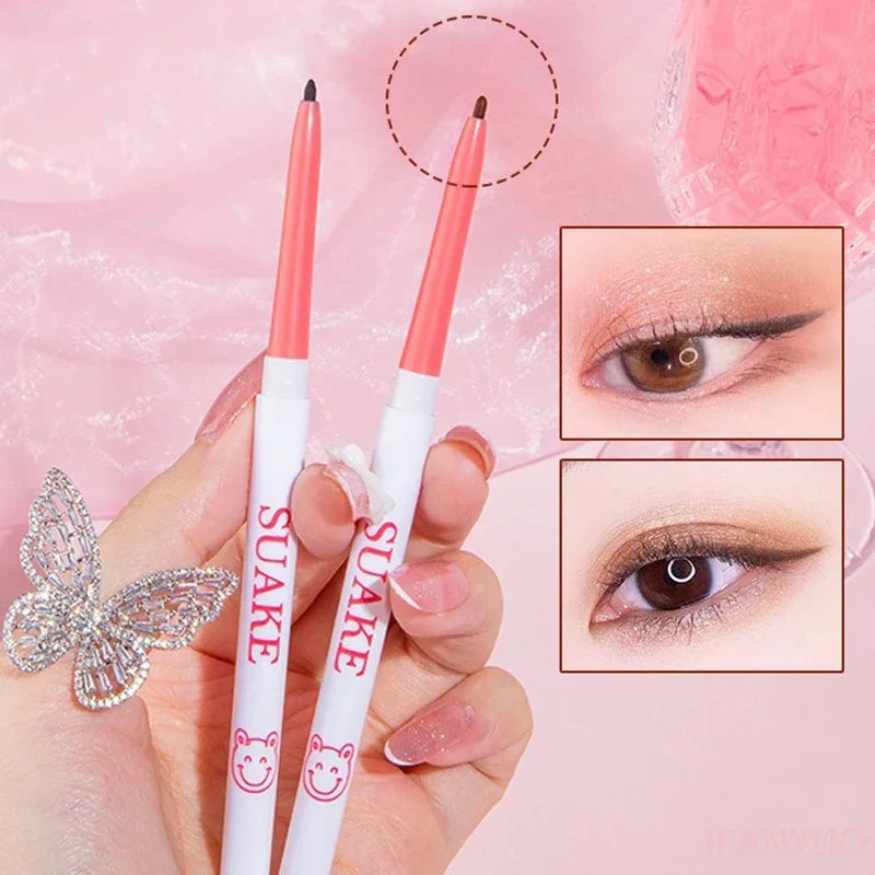 1pcs Beauty Eyeliner Pencil Eyeliner Gel Pen Waterproof Long Lasting Silkworm Pen Black Brown Eyeliner for Beginners Eye Makeup