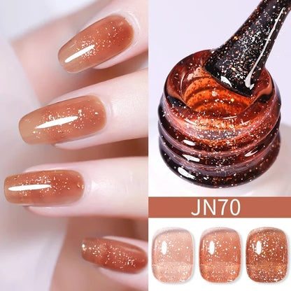 BORN PRETTY 10ml Blood Red Jelly Gel Nail Polish Halloween Nails Art Gel Polish Sheer Translucent Nail Gel for Winter Manicure