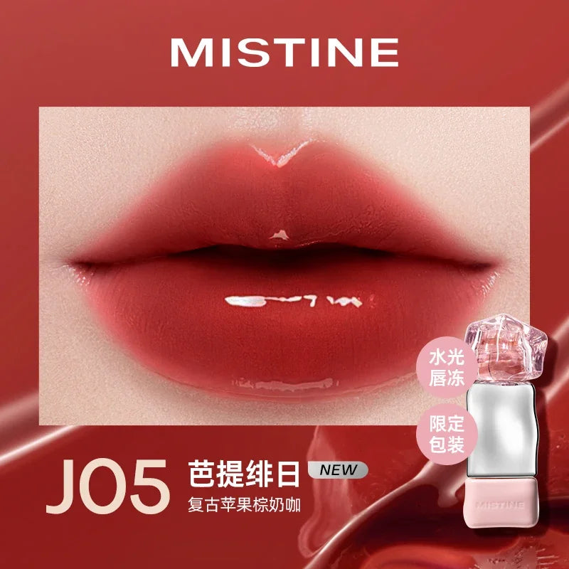 Mistine Lipstick Nude Long Wear Lip Creamy Korean Makeup Matte Lip Glaze Mirror Gloss Lip Jelly Long Lasting 2.9g