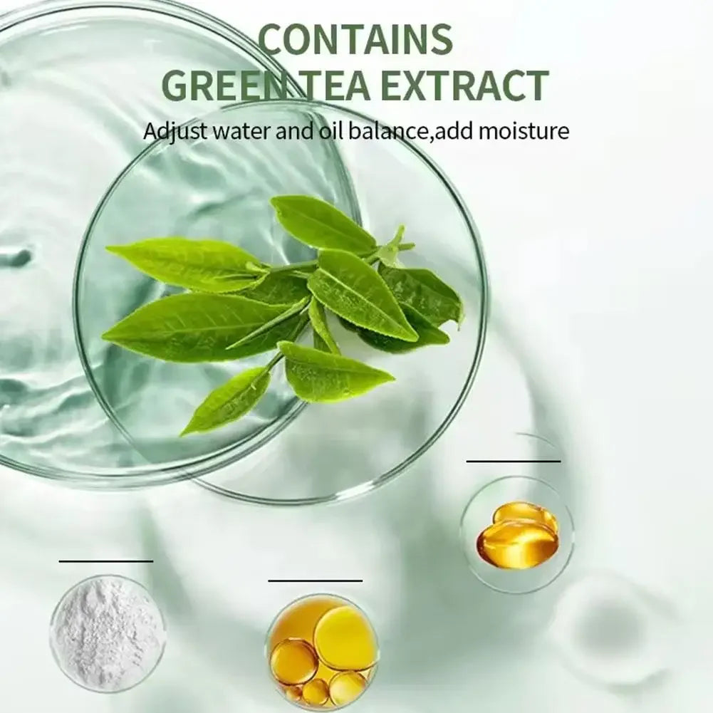 Green Tea Eggplant Solid Mask Deep Cleansing Oil Control Balance Antioxidan Shrink Pores Remove Blackheads Refreshing  Mud Mask
