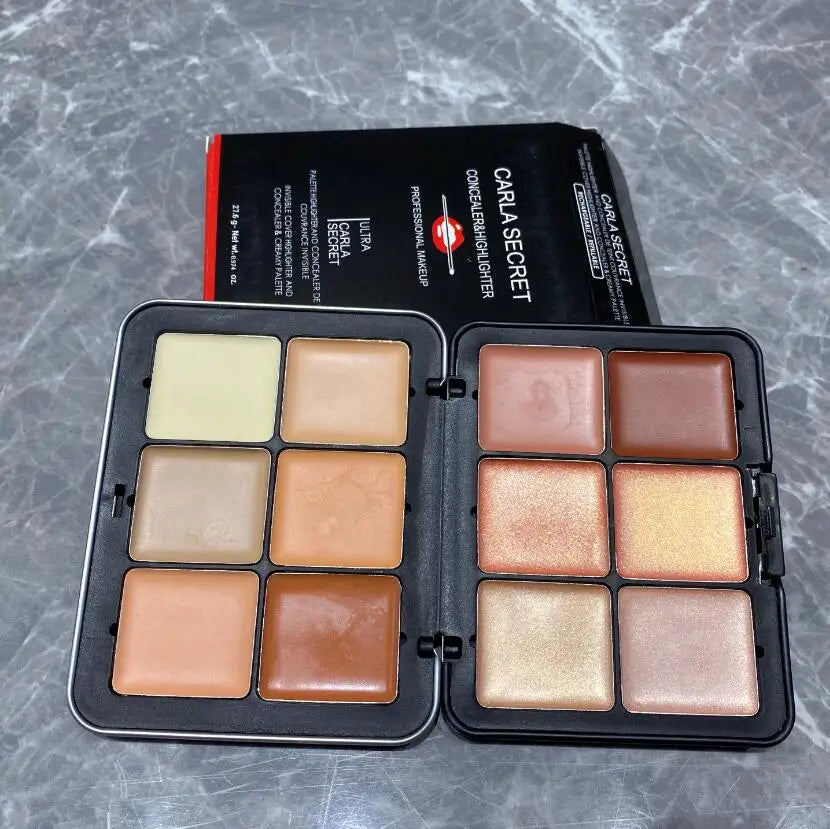 12 Color Blush Concealer Set Natural Blemish Brightening Highlighter 16 Color Waterproof face contour cream palette custom logo