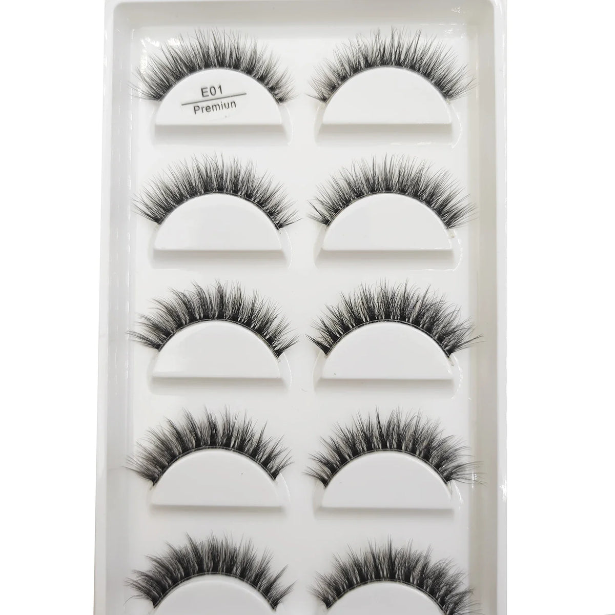 Transparent 3D Mink Eyelashes, Natural Clear False Eye Lashes, Soft Invisible Eyelash, Wispy Makeup Faux Cils, H13 X08, 5 Pairs
