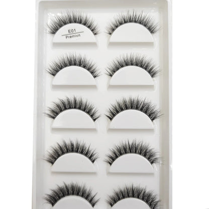 Transparent 3D Mink Eyelashes, Natural Clear False Eye Lashes, Soft Invisible Eyelash, Wispy Makeup Faux Cils, H13 X08, 5 Pairs