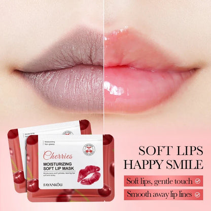 FAYANKOU Cherry Crystal Collagen Lip Mask Moisturizing Plump Lips Lips Moisturizer Lip Patches Lips Plumper Skin Care Products