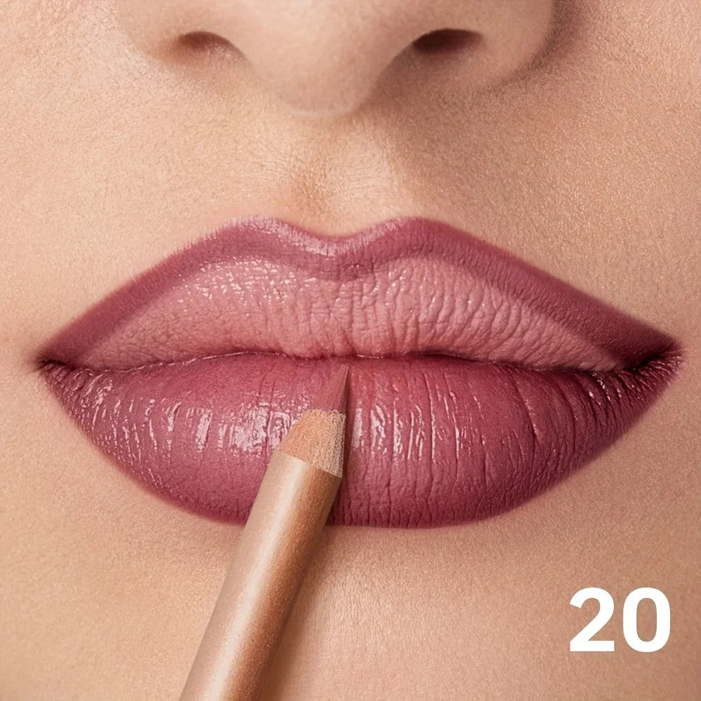 Matte Lip Liner Pencil Nude, Long-Lasting Waterproof, Smudge-Proof, Precise Outline, Smooth Creamy Formula