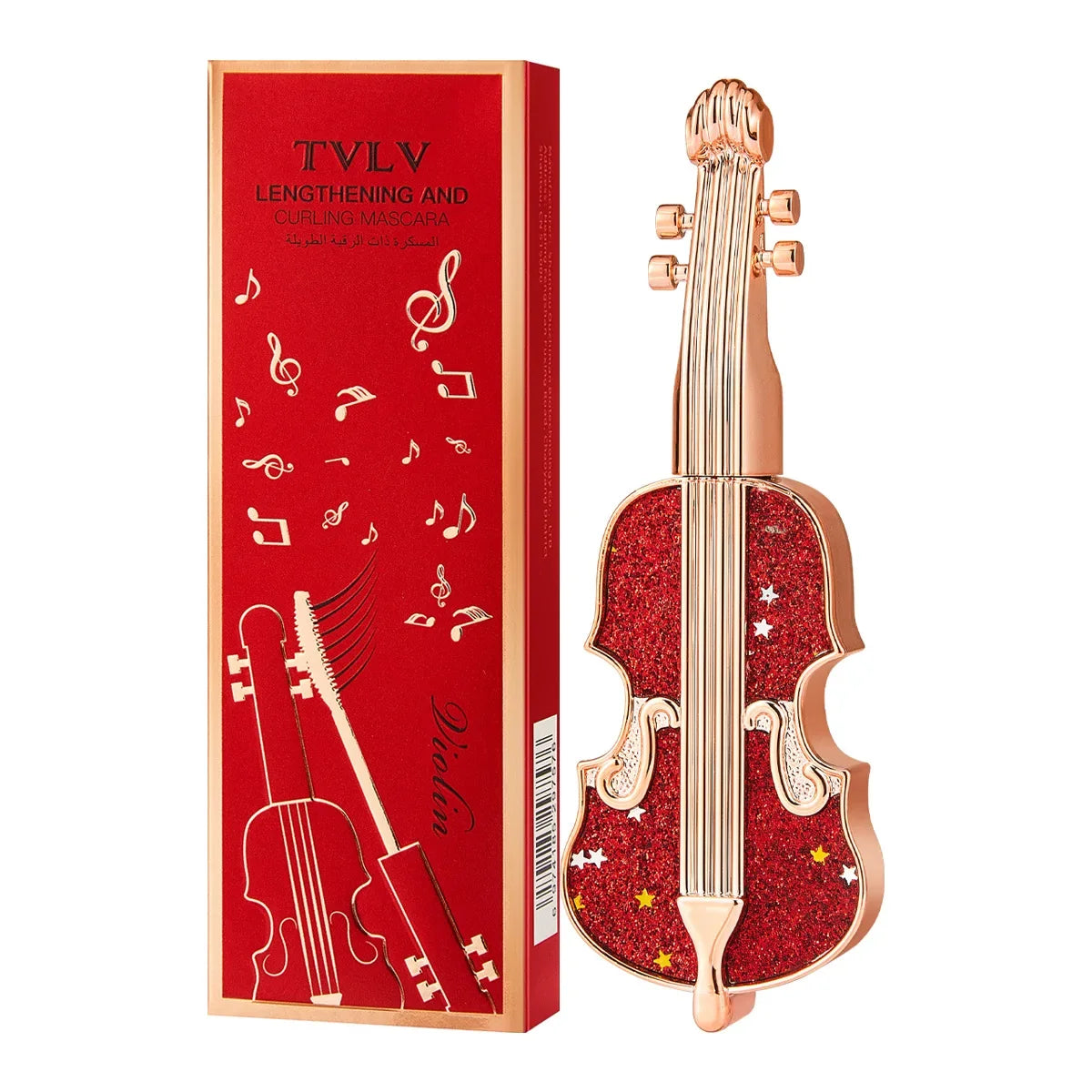 Violin Lengthening Curl Styling Mascara Waterproof Slim Long Curling Fine Brush Head Very Thin Lasting No Smudging Eye Makeup