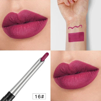 17Colors Portable Matte Pencil Lipstick Natural Long-lasting Waterproof Moisturizing Pen Lip Liner Makeup For Women