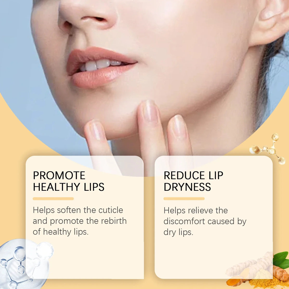Turmeric Lip Scrub Exfoliating Dead Skin Removal Fade Lip Lines Reduce Melanin Moisturizing Nourishing Chapped Lip Care Products