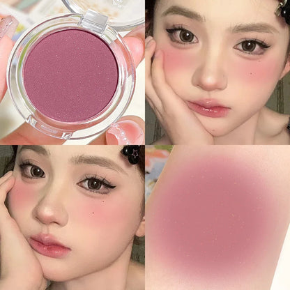 HISYI monochrome blush whitening matte cosmetics vitality girl nude makeup natural smudge monochrome blush plate