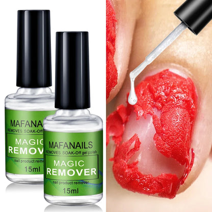 15ml/bottle Nail Gel Remover Polish Soak-Off 3 Minutes Quickly & Easily Removes Gel Polish 0.5fl.Oz Professional Non-Irritating