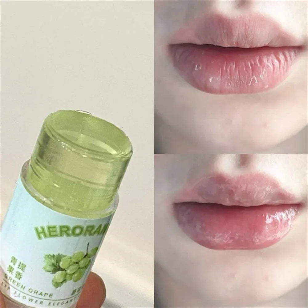 Transparent Coconut Fruit Lip Balm Lip Care Moisturizing Fade Fine Lines Jelly Lip Gloss Lipstick Anti-drying Hydration Makeup