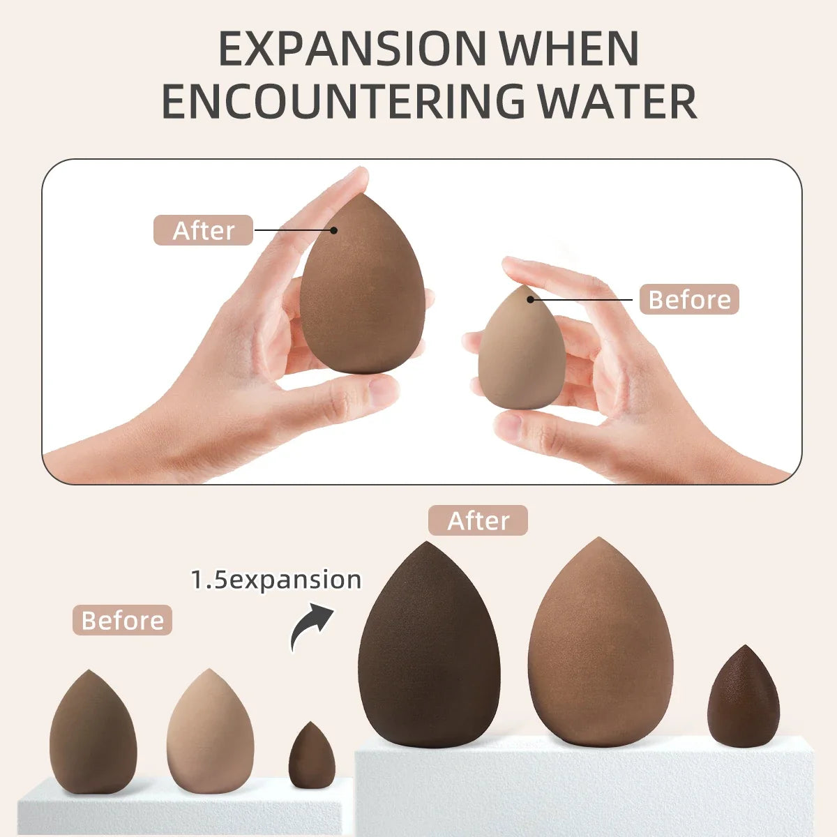 20/40pcs Makeup Brush And Sponge Set Professional Makeup Brush Set Triangle Powder Puff Clean Powder Puff Makeup Tool Set