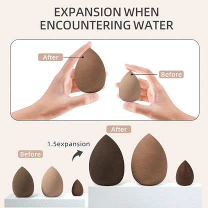 20/40pcs Makeup Brush And Sponge Set Professional Makeup Brush Set Triangle Powder Puff Clean Powder Puff Makeup Tool Set
