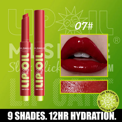 multicolor Silky Click Lip Care Hydrating Solid Lip Gloss with Radiant Mirror Shine, Effortless Press Long-Lasting