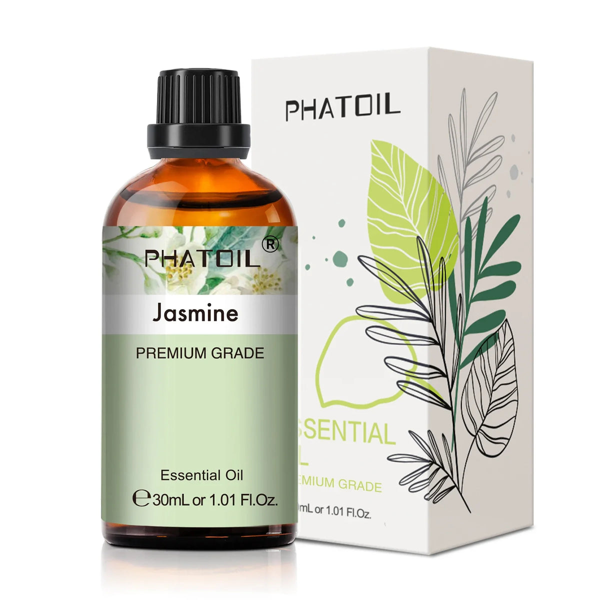 PHATOIL 1PCS Aromatherapy Essential Oil 30ml Lemon Eucalyptus Lavender Bergamot Jasmine Juniper Rose Vanilla Aroma Essential Oil