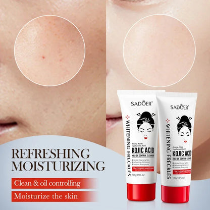100ml Kojic Acid Skin Care Facial Wash Mild Oil Control Deep Moisturizing Cleansing and Nonirritating Face Cleanser Face Wash