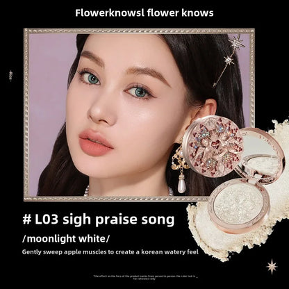 Flower Knows Little Angel Embossed Highlighter Natural brightening water light three-dimensional contour powder