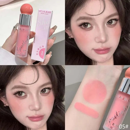 Liquid Blusher Makeup Water Light Jelly Blush Cool Warm Tone NudePink Liquid Rouge Highlighter Brighten Face Korean Style Makeup
