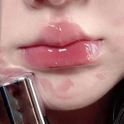Silver Tube Five-color Clear Water Gloss Lip Gloss Moisturizing Mirror Crystal Jelly Lip Glaze Watery Texture Lip Tint Makeup