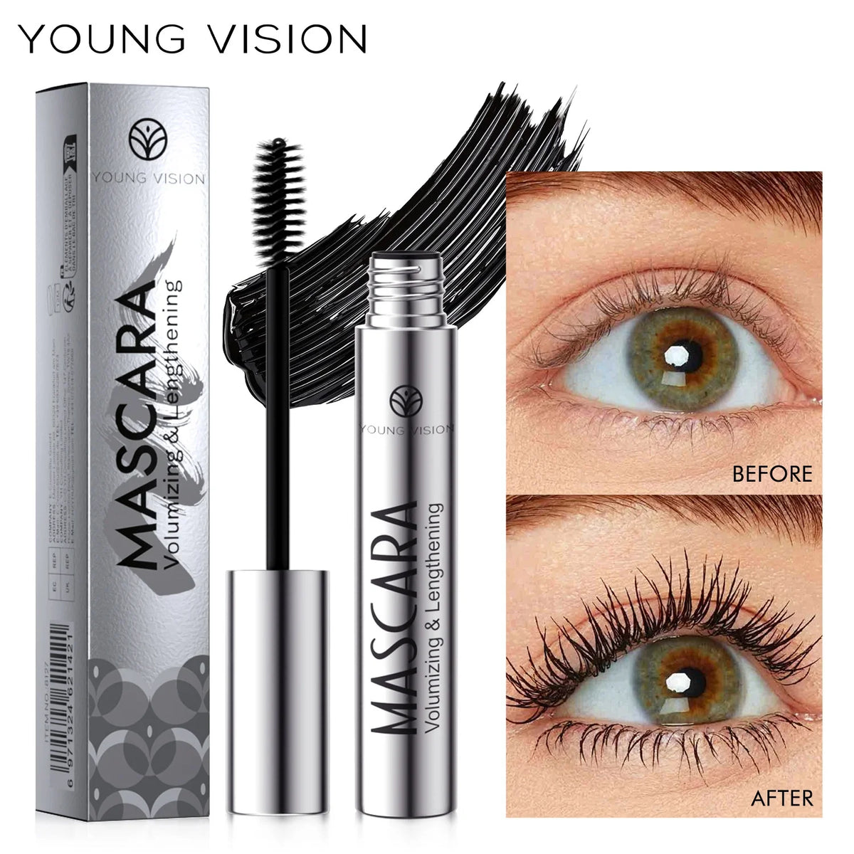 4D Brilliant Starry Sky Black  Mascara Slim, Thick, Curled, Waterproof, Long lasting, Non Staying Mascara