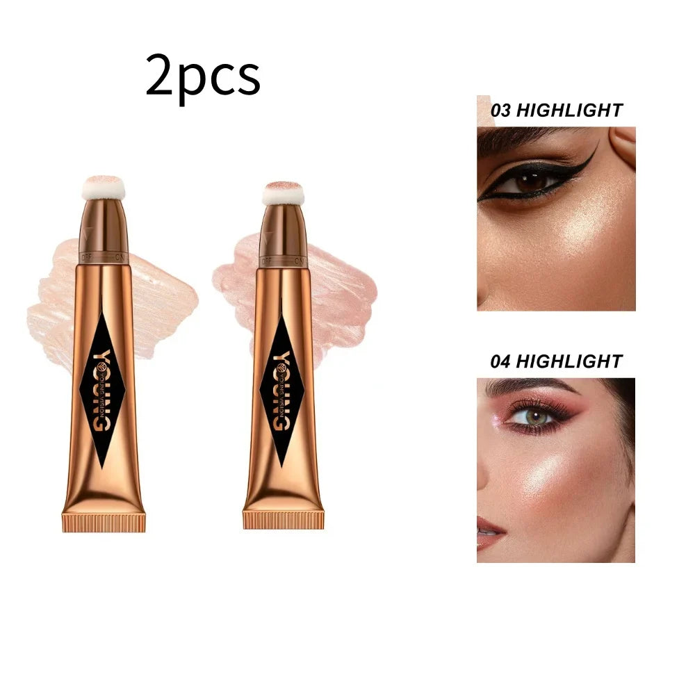 YOUNG VISION air cushion, powder blusher, high gloss stick, makeup liquid, rouge, 6 colors optional