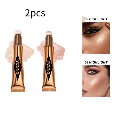 YOUNG VISION air cushion, powder blusher, high gloss stick, makeup liquid, rouge, 6 colors optional