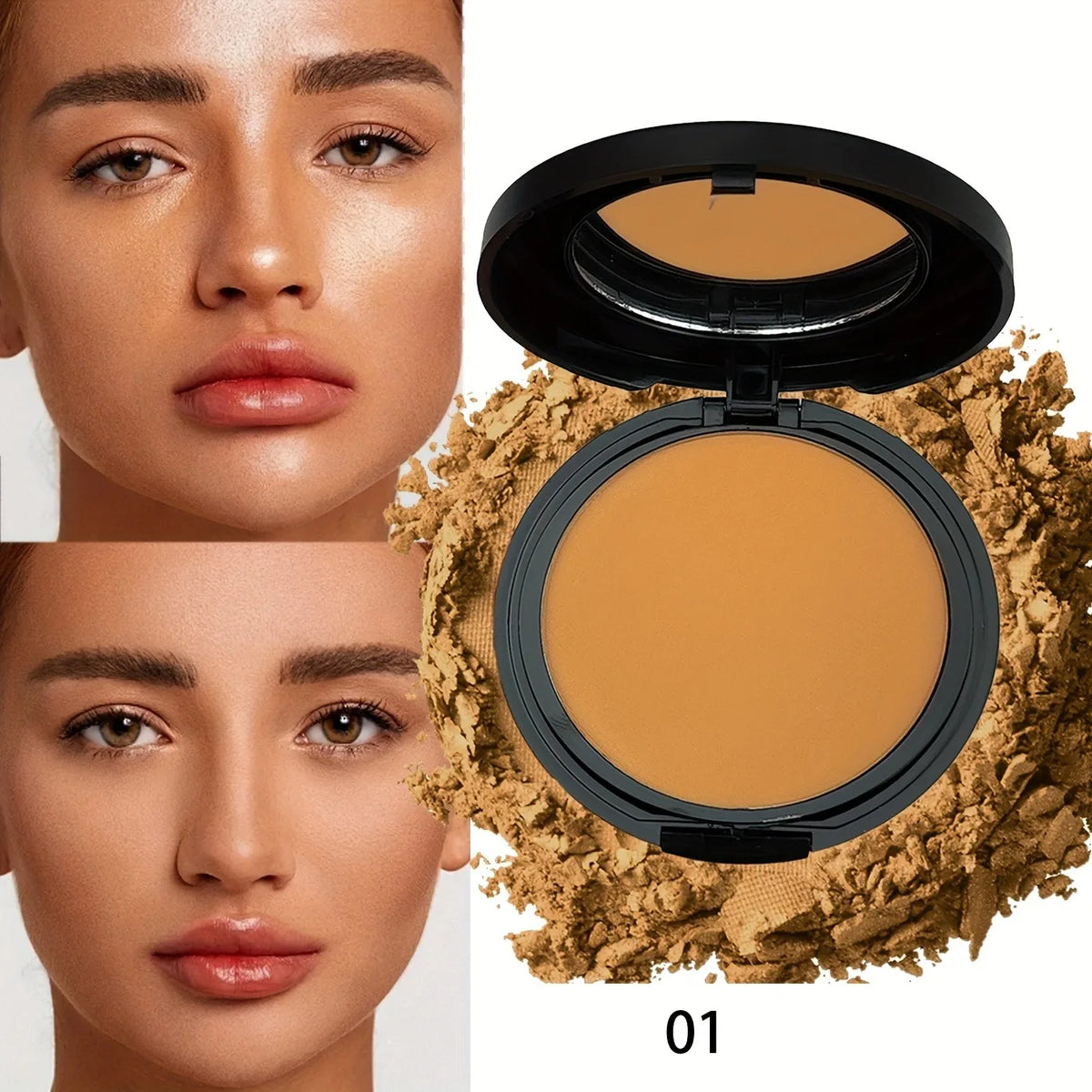 Romantic Flower Universal Contour Palette | Sweat-Resistant Matte Powder, Buildable Highlight & Shadow Kit