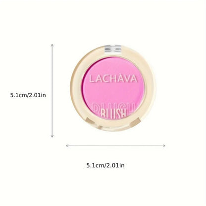 1PC Monochrome Blush Palette, Low Saturation Powder, Matte Effect, Pink/red, Long-lasting, Suitable for Date and Daily Needs
