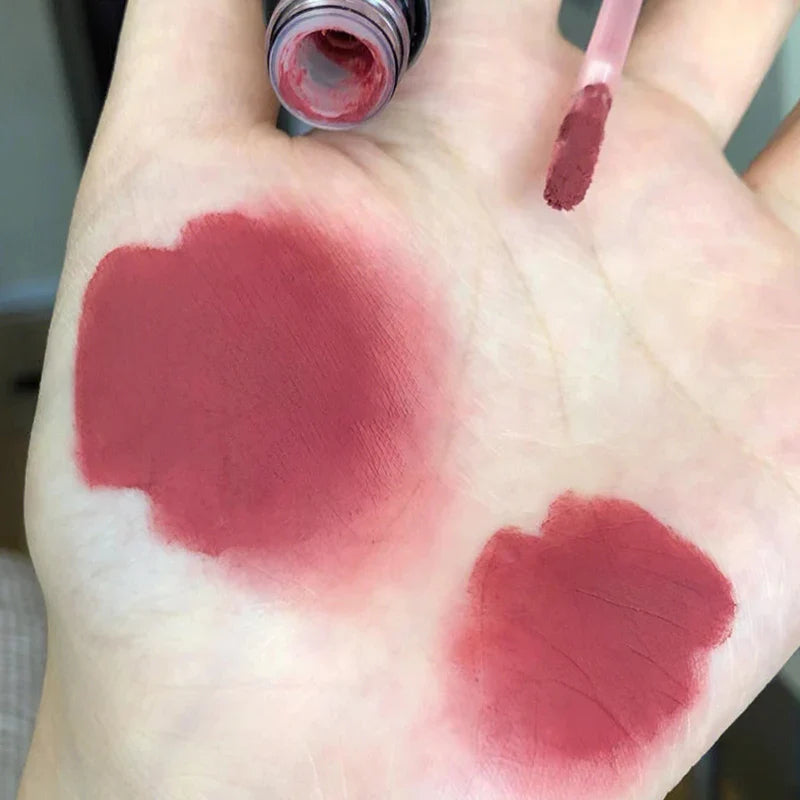 Single Velvet Matte Mist Lip Gloss,Waterproof Non-Stick Cup Lip Glaze Smudge Proof Not Fade Liquid Lipstick