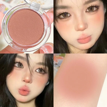 HISYI monochrome blush whitening matte cosmetics vitality girl nude makeup natural smudge monochrome blush plate