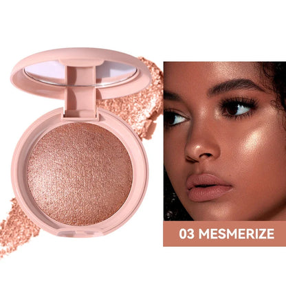 Waterproof Highlighter Powder - Long-Lasting Shimmer Glitter Face Contour Brighten Makeup for Eyes,Cheeks,Body,Hair Cosmetic