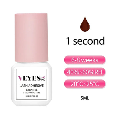 VEYES INC Eyelash Extension Glue 0.5-1 Sec Drying (0.17fl.oz / 5ml) Up to 8 Weeks Retention Adhesive Salon Use for Lash  Tech