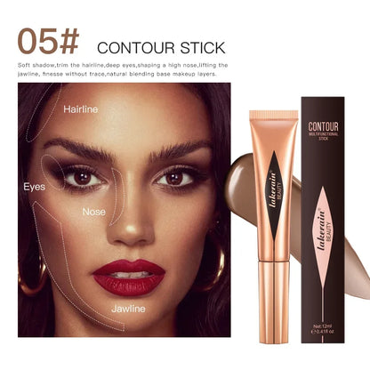 Multifunctional Makeup Pen Liquid Blush Bronzer Contouring Highlighter Pearlescent Fine Flash Sponge Tip Beauty Cosmetics Stick