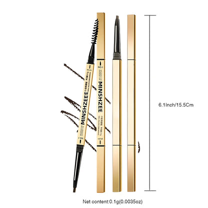 Waterproof Matte Eyebrow Pencil with Brush - Brown Long-Lasting