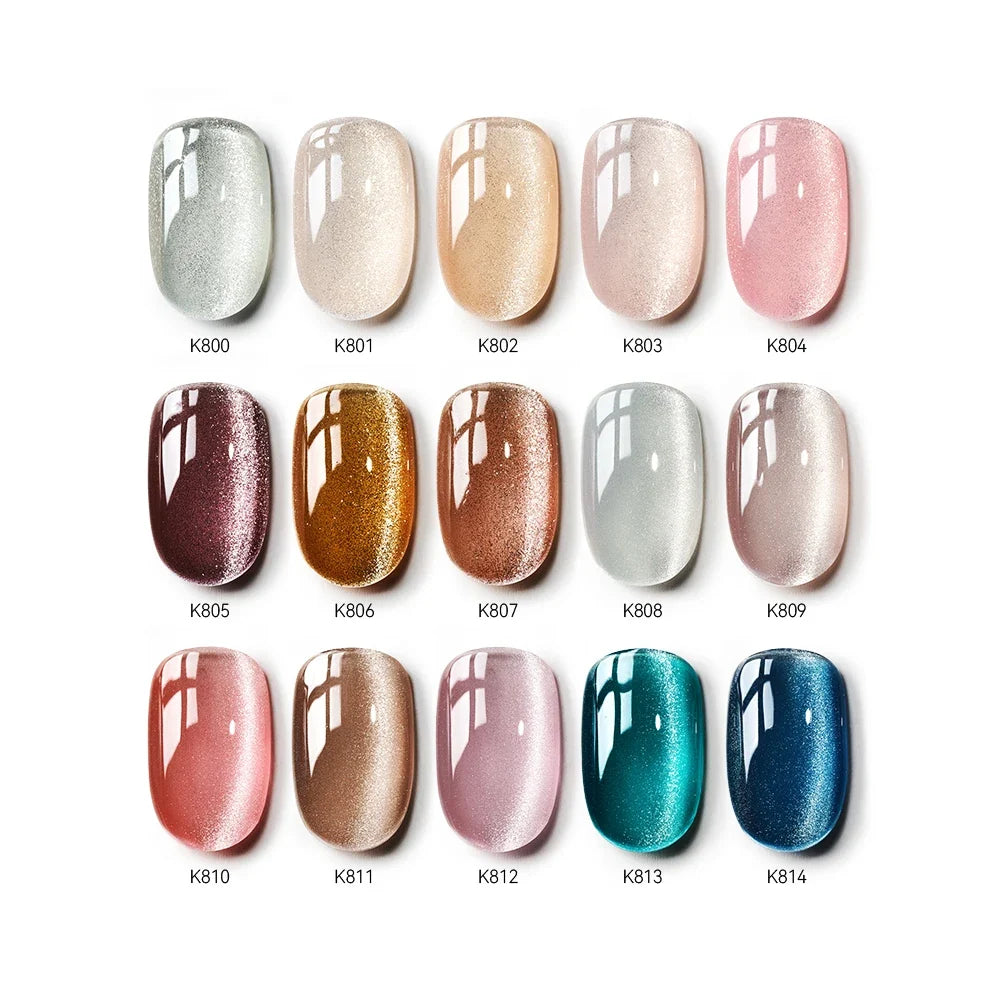 MAYCHAORomantic Galaxy Cat Eye Gel Nail Polish With Magnet Soak off UV Holographic Magnetic Rainbow Gel Polish for Nail Manicure