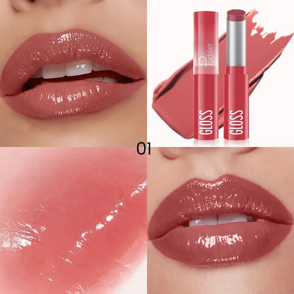 Hydrating Berry Shine Lipstick Set, Long-Lasting Plump Lip Cream, Non-Sticky & Creamy Finish, 6 Colors