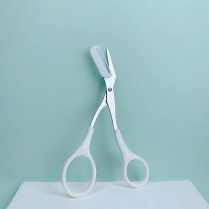 Eyebrow Razor Scissor  Stainless Steel Safe Anti-scratch Trimmer for Beginners Crescent Sharp Beauty Tool Multi-color