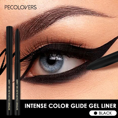 5PCS Waterproof Black Eyeliner Gel Pencil Lasting Natural Easy Wear Matte Quick Drying Non-Smudge Eye Liner Gel Pen Makeup