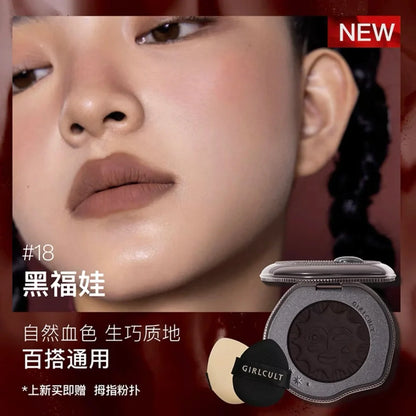 Girlcult Emotional Powder Blush Black Fuwa Cream Blusher Highlight Expansion Color White Nude Color Fine Matte Cold Natural