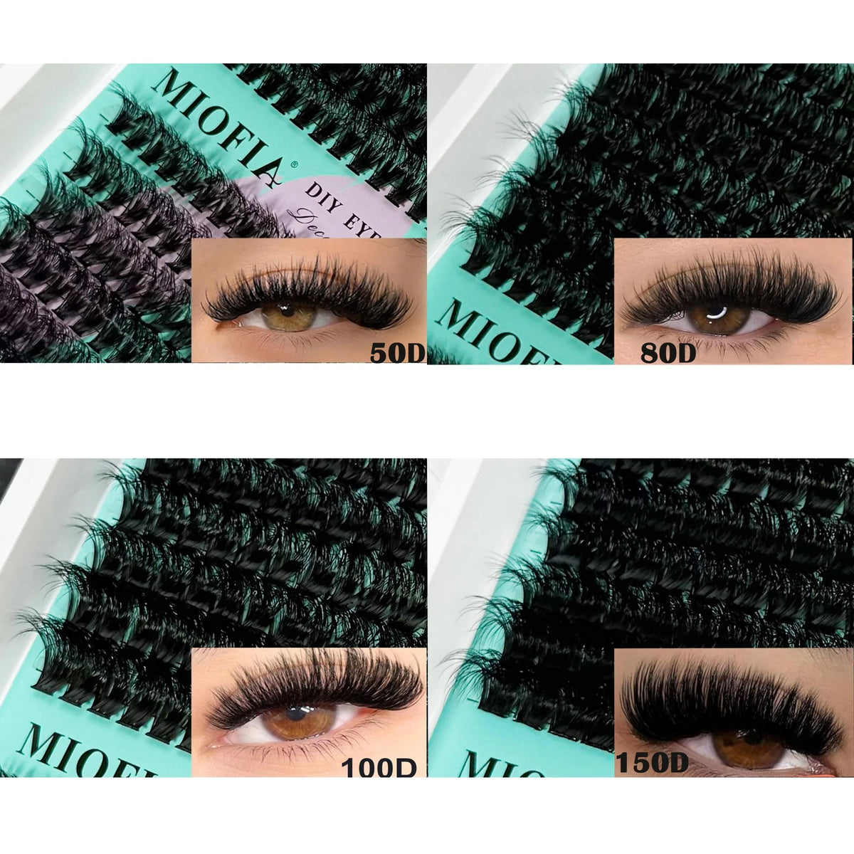 New 14/30 Rows DIY 5D Fluffy Lash Clusters 30D-150D Thick Eyelash Clusters Individual Lashes 10-18mm Cluster Eyelash Extension