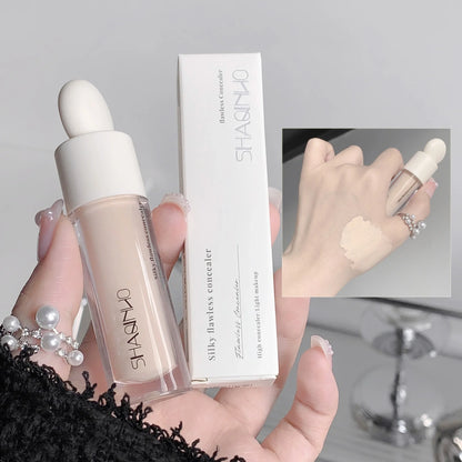 Flawless Finish Liquid Concealer Full Coverage for Blemishes Dark Circles & Freckles Smooth Application Long-Lasting,