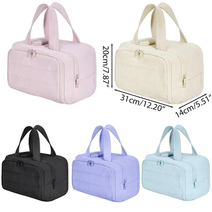 Large Capacity Cosmetic Bag Female Travel Wash Handbag Bathroom Partition Shower Makeup Pouch Waterproof Toiletries Organizer