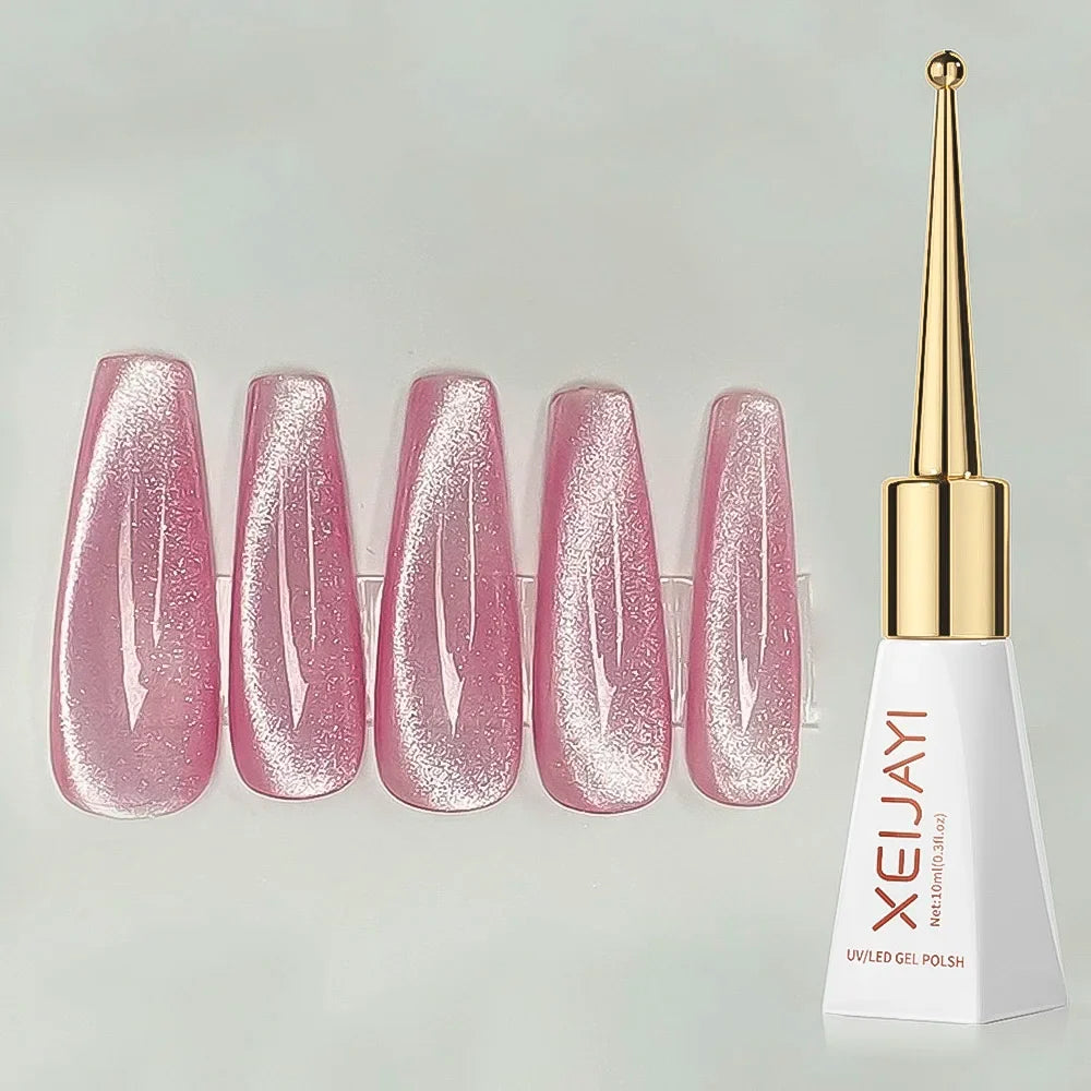 XEIJAYI Pink Cat Eye Gel Nail Polish Ceramic Magnetic Gel UV Semi-permanent Enamels Varnish Nail Supplies For Professionals Gel
