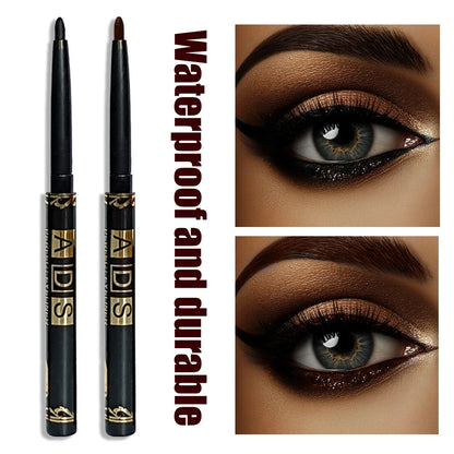 1Pc Black Coffee Waterproof Eyeliner Pencil Long Lasting Easy To Wear Eye Liner Gel Matte Quick Drying Eyeliner Pen Eye Makeup