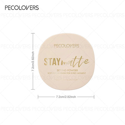 Pressed Powder Foundation, Waterproof, Matte Finish, Full Coverage, Non-Sticky, for All Skin Types, Light to Medium Tone
