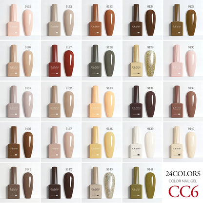 CANNI Hema Free Nail Gel Polish Fall Color Collection Semi Permanent Diamong Long Wear Top Coat Red Gorgeous JellyNude Color 9ml
