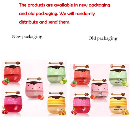 5.5g Lip Sleep Mask Night Sleep Maintenance Moisturizing Lip Gloss Bleach Cream Nourishing Lip Care Strawberry Honey