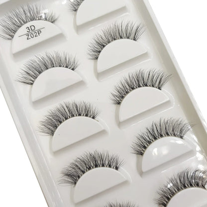 Transparent 3D Mink Eyelashes, Natural Clear False Eye Lashes, Soft Invisible Eyelash, Wispy Makeup Faux Cils, H13 X08, 5 Pairs